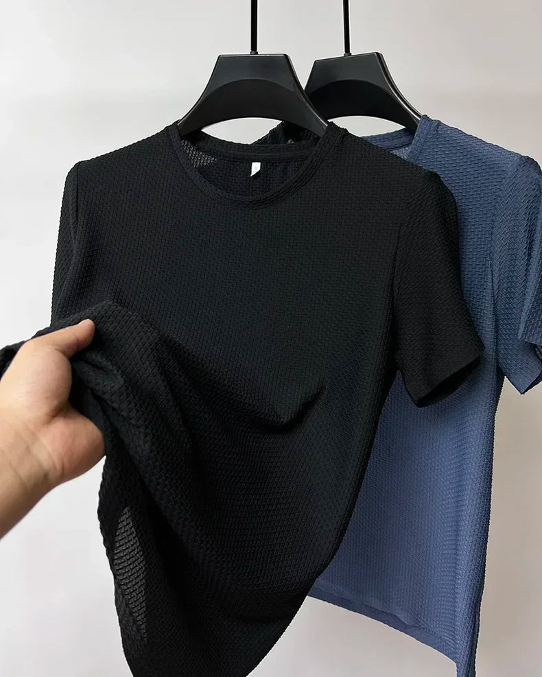 Men’s Polo Shirt Short Sleeve Summer Solid Color Breathable Fashion