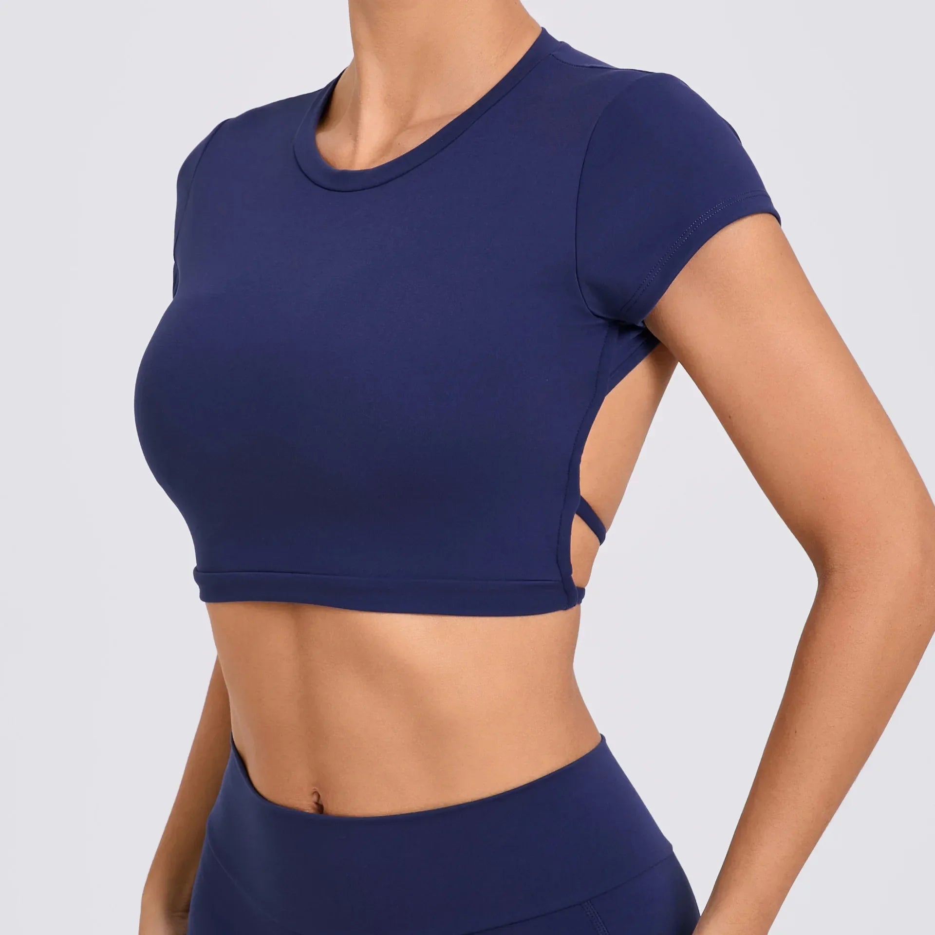 Women’s Gym Top Crop Top Moisture Wicking Seamless Athletic