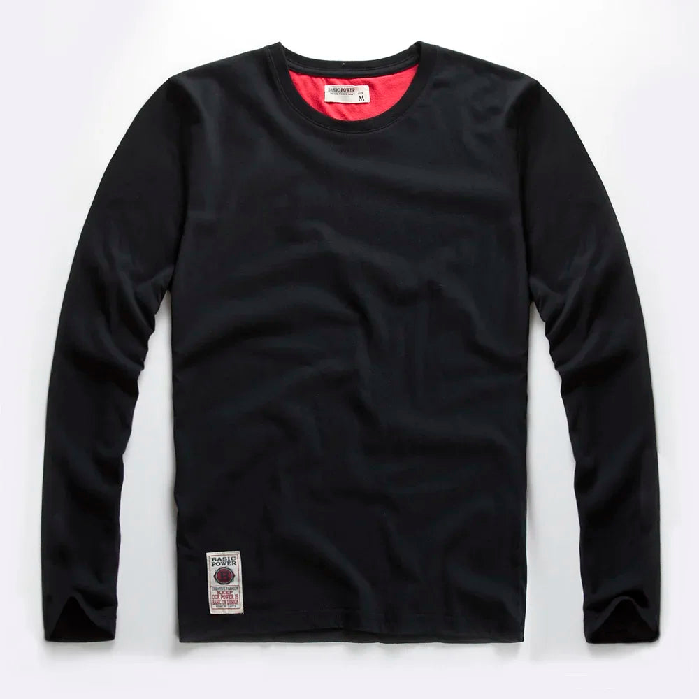 Men’s T-Shirt Long Sleeve Casual Cotton Comfort Fit