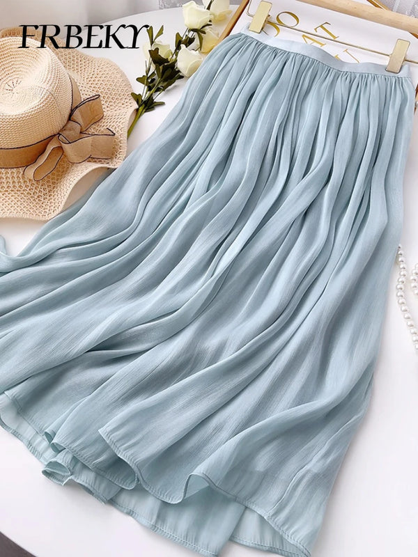 Women’s Skirt Pleated A-Line Summer Casual