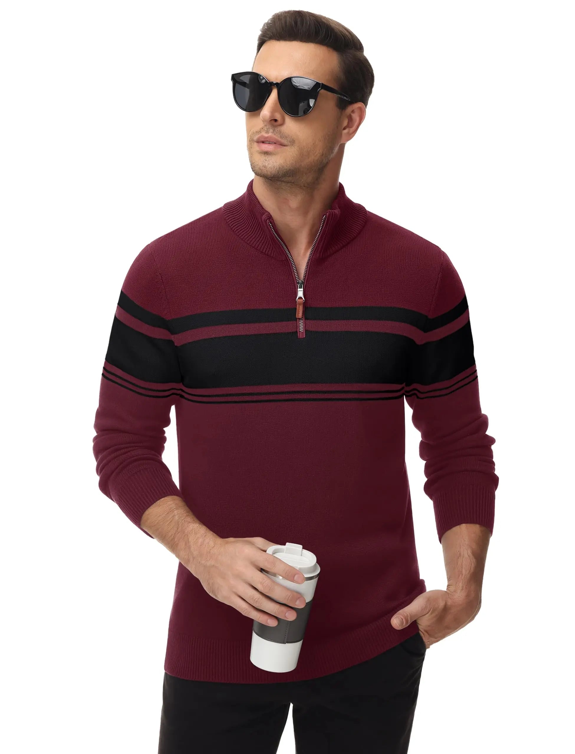 Men’s Sweatshirt Pullover Zip-Up Cotton Warm Autumn Winter