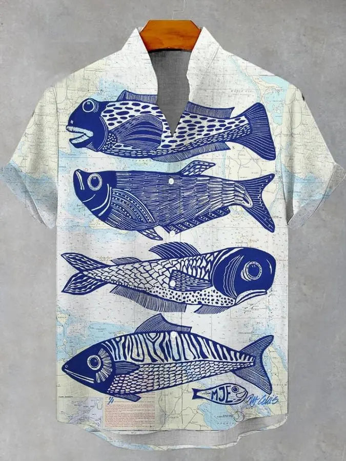Men’s Shirt Short Sleeve Breathable Printed Casual