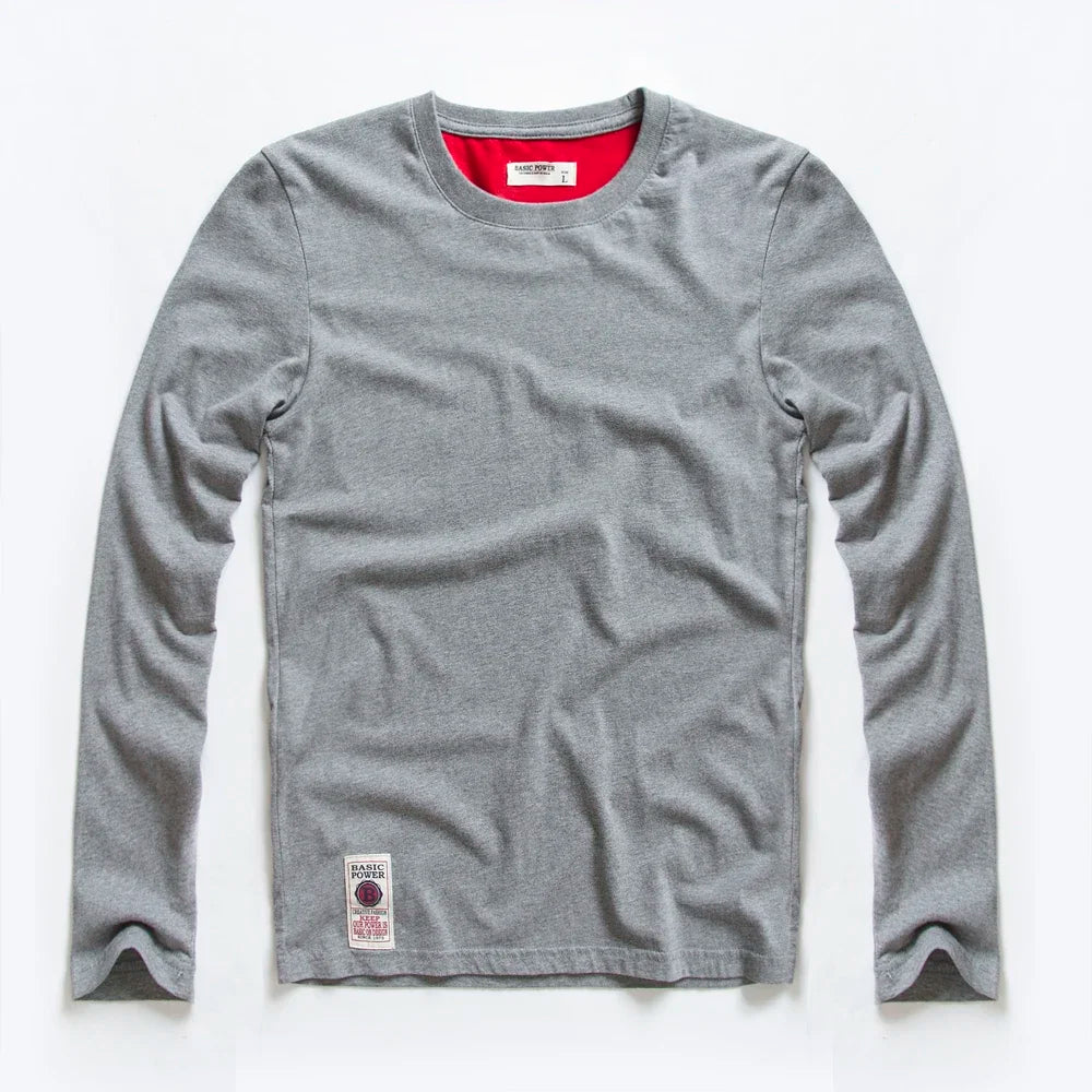 Men’s T-Shirt Long Sleeve Casual Cotton Comfort Fit
