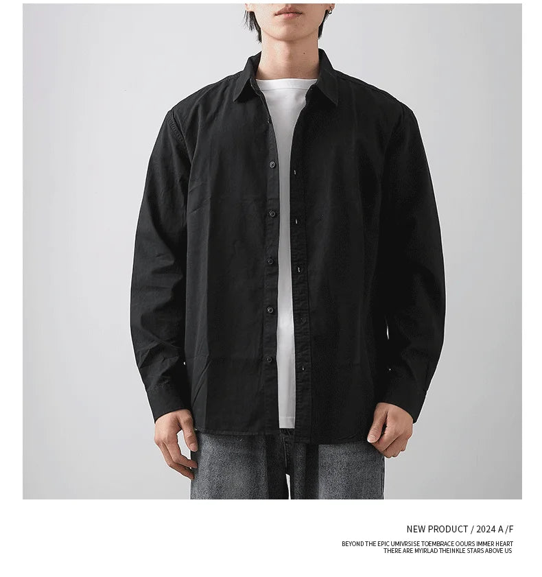 Men’s Shirt Long Sleeve Cotton Casual Formal