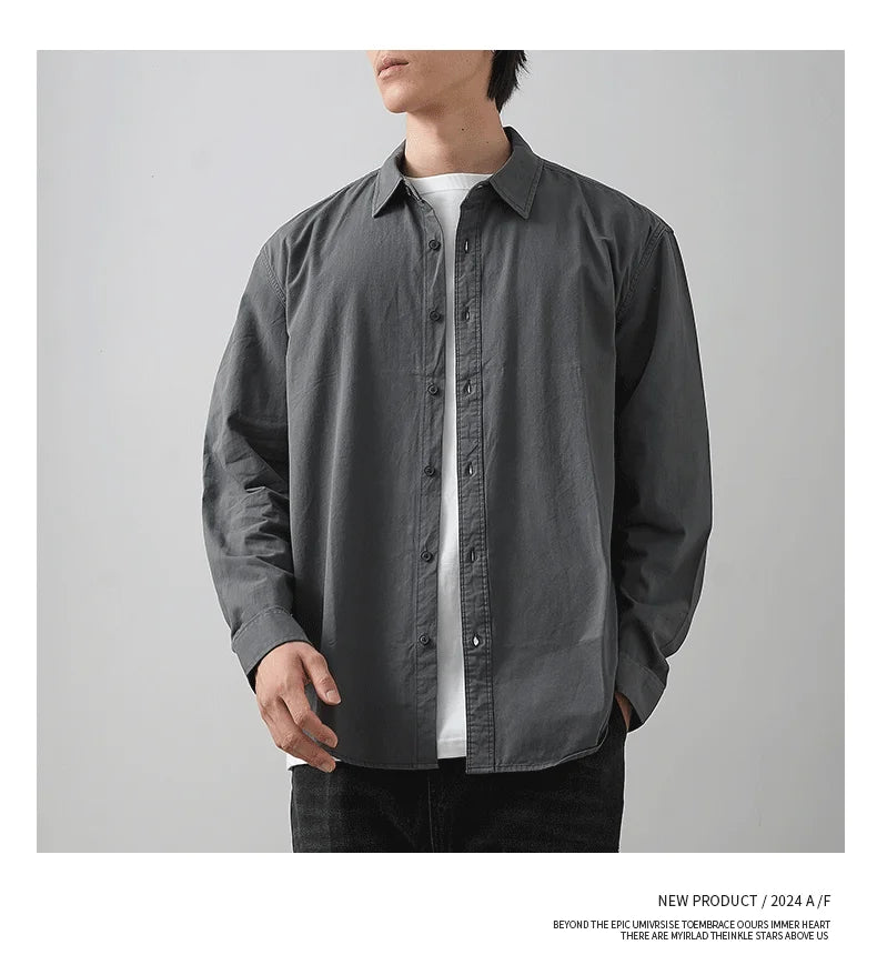 Men’s Shirt Long Sleeve Cotton Casual Formal