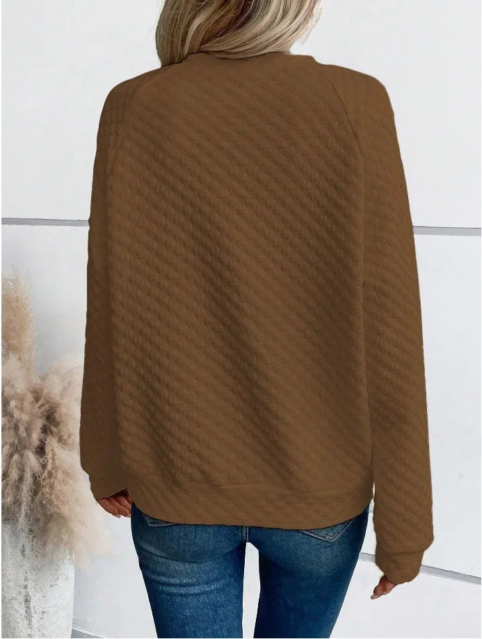 Women’s Hoodie Pullover Casual Solid Color Long Sleeve