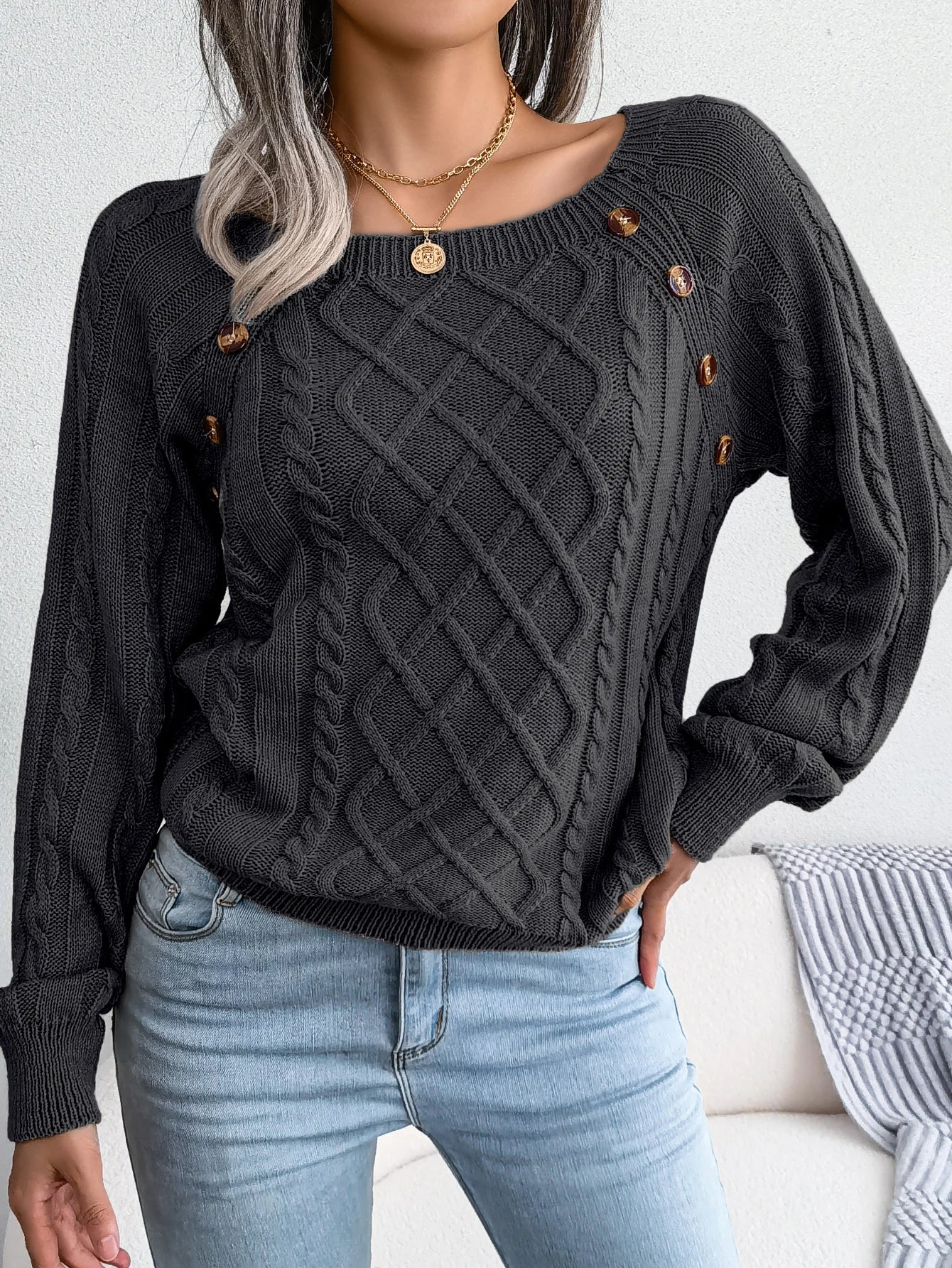 Women’s Top Long Sleeve Casual Stretchy Solid Color