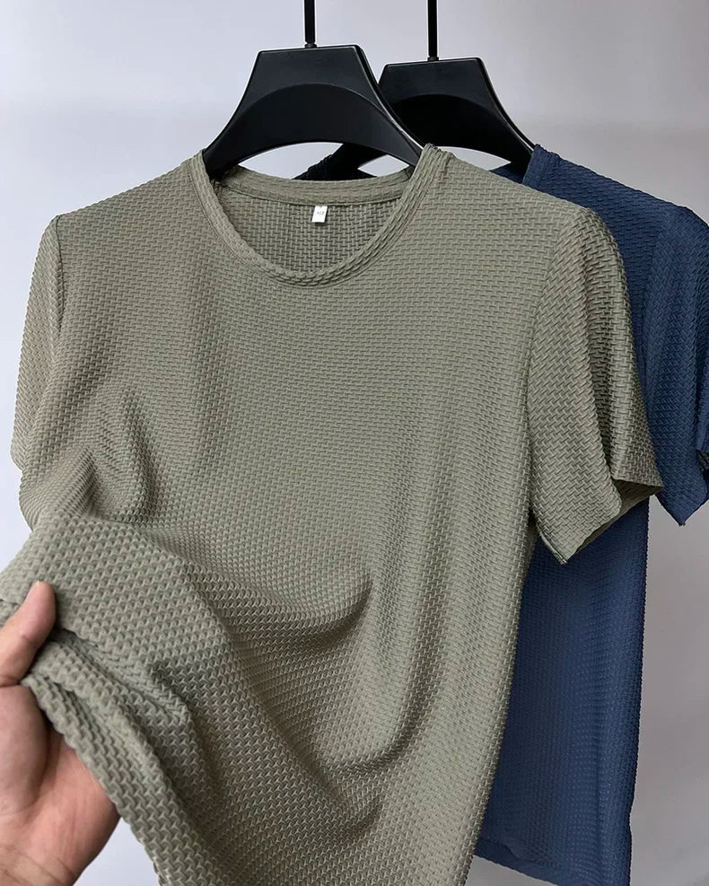 Men’s Polo Shirt Short Sleeve Summer Solid Color Breathable Fashion