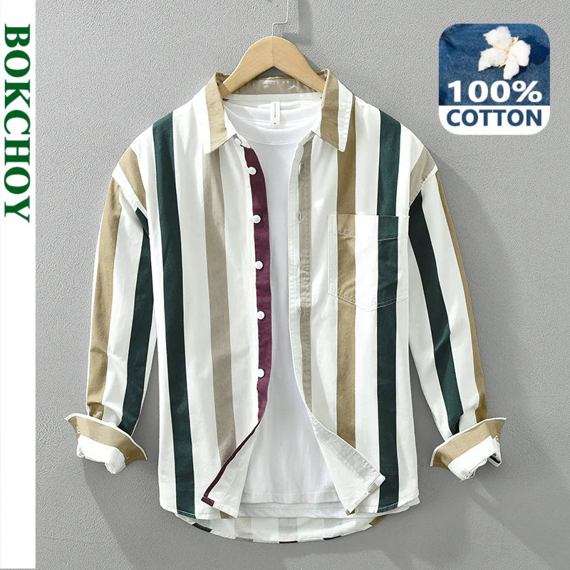 Men’s Shirt Long Sleeve Cotton Casual