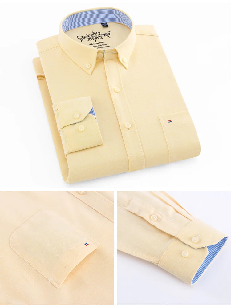 Men’s Shirt Long Sleeve Casual Cotton Comfort Fit