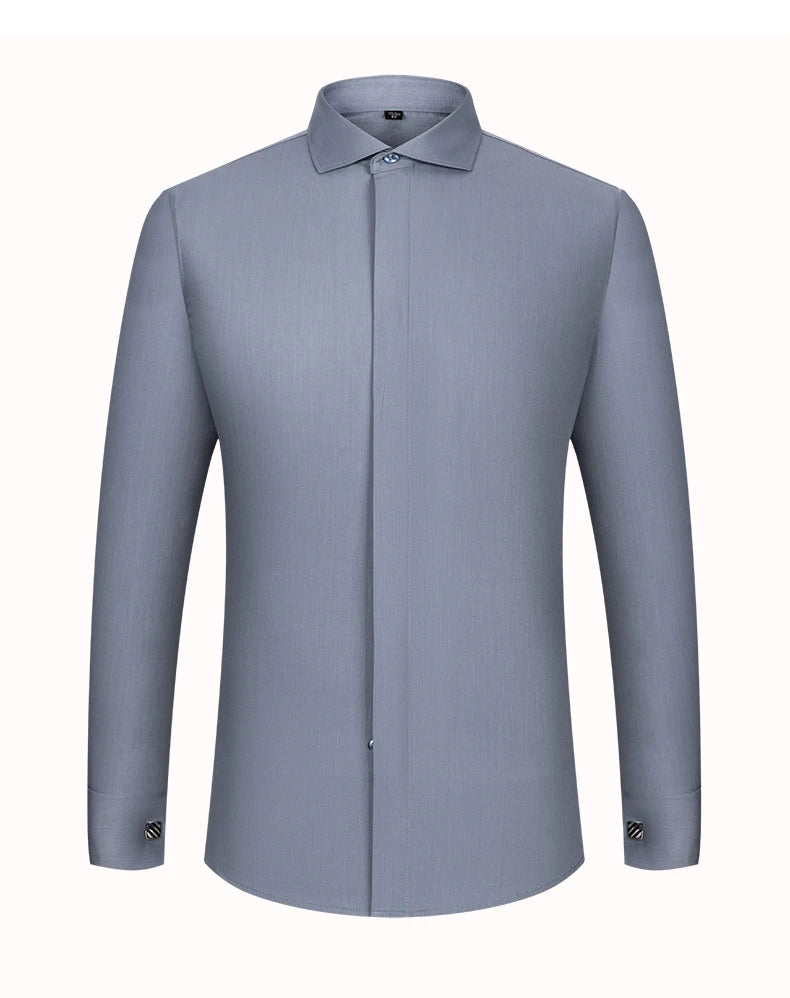 Men’s Shirt Long Sleeve Formal Slim Fit Solid Color