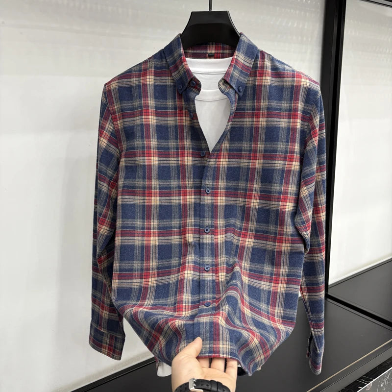 Men’s Shirt Long Sleeve Cotton Casual Breathable