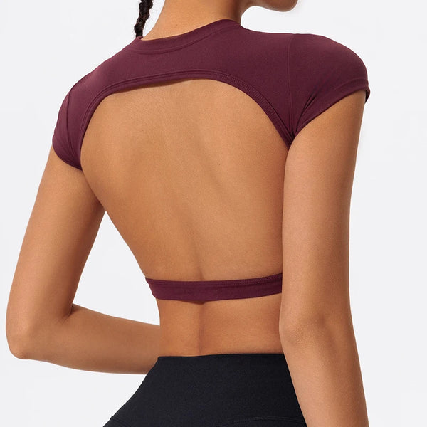 Women’s Gym Top Crop Top Moisture Wicking Athletic