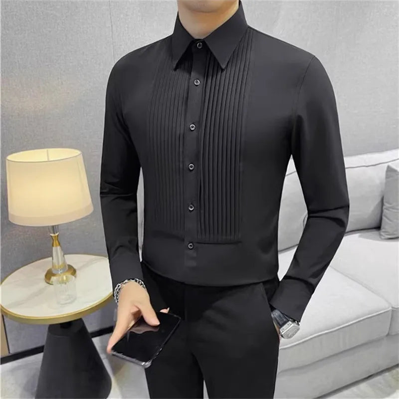 Men’s Shirt Long Sleeve Casual Formal Slim Fit