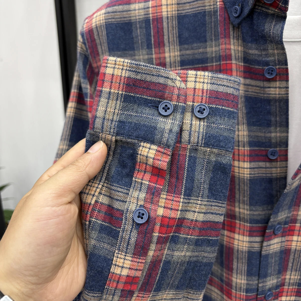 Men’s Shirt Long Sleeve Cotton Casual Breathable