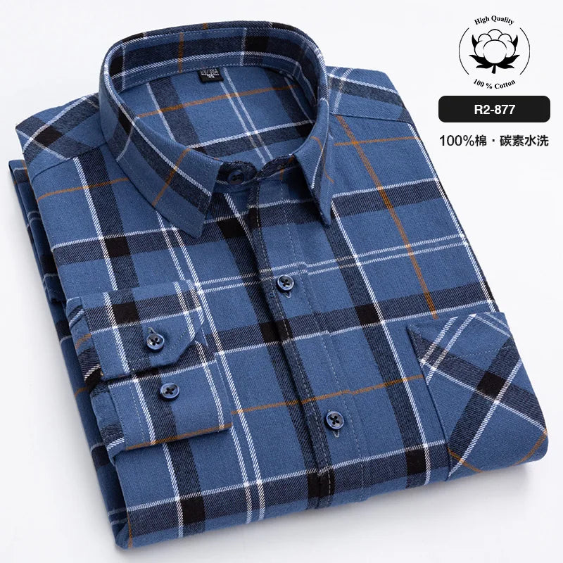 Men’s Shirt Long Sleeve Cotton Casual Regular Fit