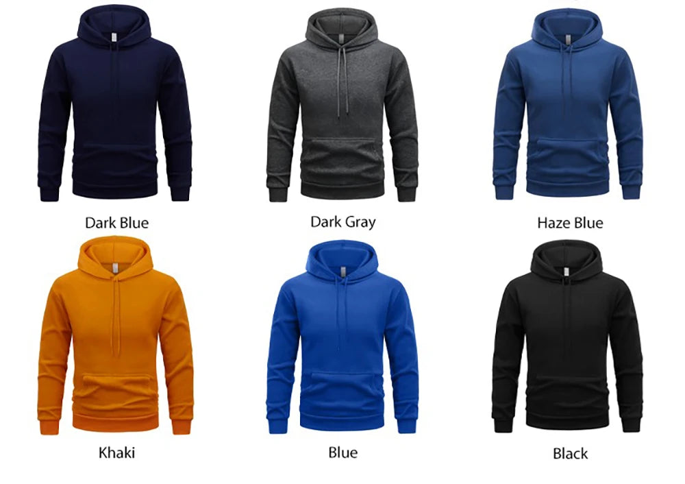 Men’s Hoodie Pullover Fleece Warm Casual