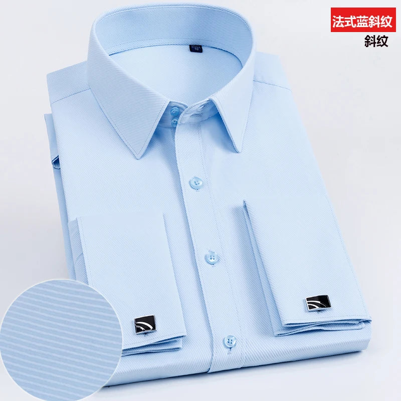 Men’s Shirt Long Sleeve Formal Slim Fit Solid Color