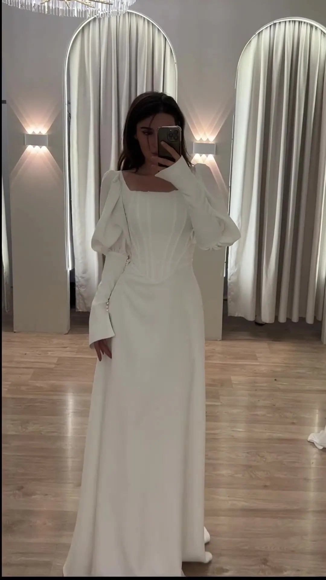 Women’s Dress Long Sleeve Formal A-Line Solid Color