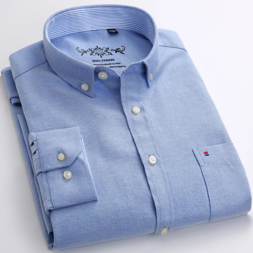 Men’s Shirt Long Sleeve Casual Cotton Comfort Fit