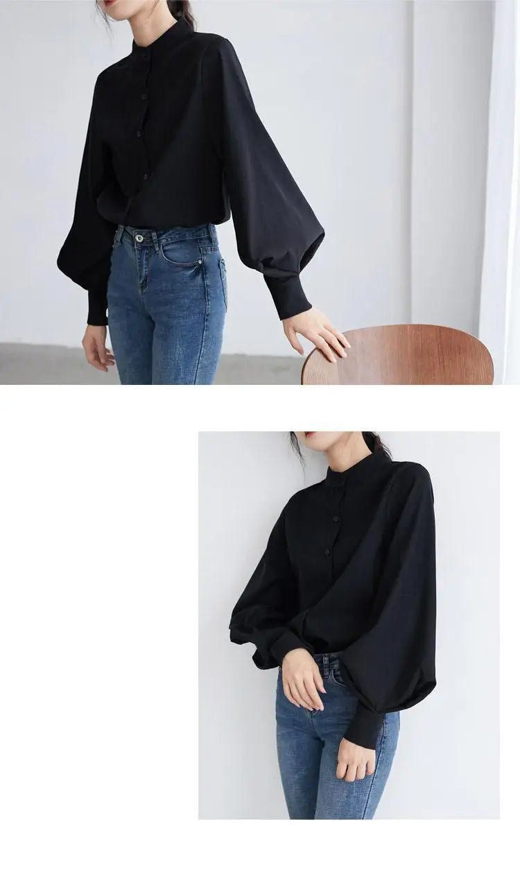 Women’s Top Blouse Long Sleeve Casual Solid Color