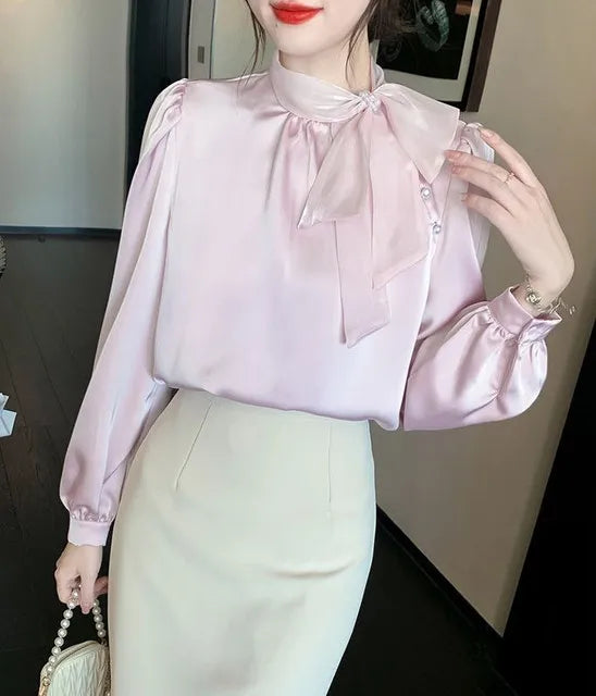 Women’s Top Blouse Long Sleeve Casual Stretchy