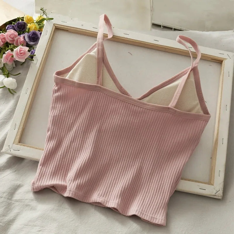 Women’s Top Tank Top Crop Top Cotton Casual