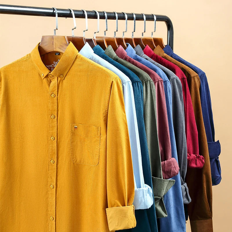 Men’s Shirt Long Sleeve Cotton Casual Regular Fit