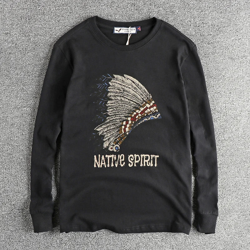 Men’s T-Shirt Long Sleeve Cotton Cotton Comfort Fit