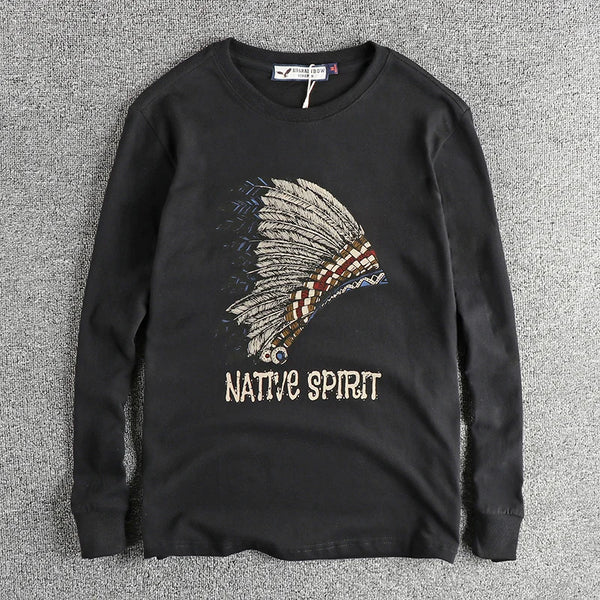Men’s T-Shirt Long Sleeve Cotton Cotton Comfort Fit