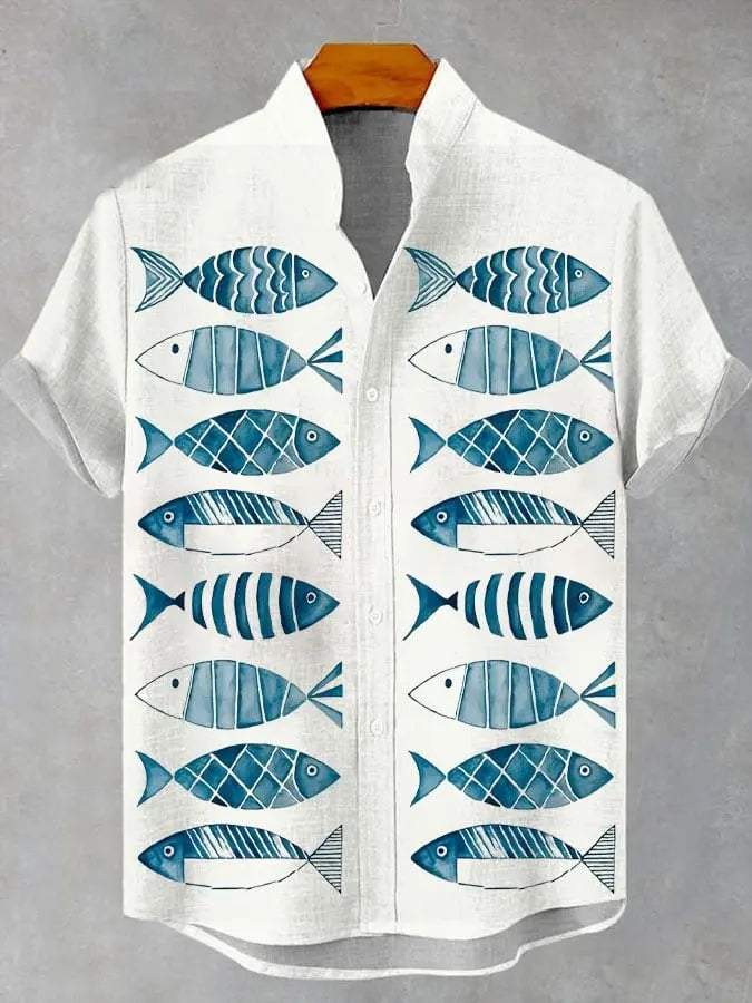 Men’s Shirt Short Sleeve Breathable Printed Casual