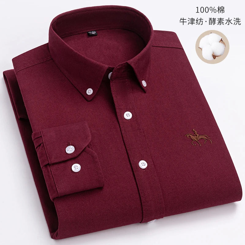 Men’s Shirt Long Sleeve Cotton Casual