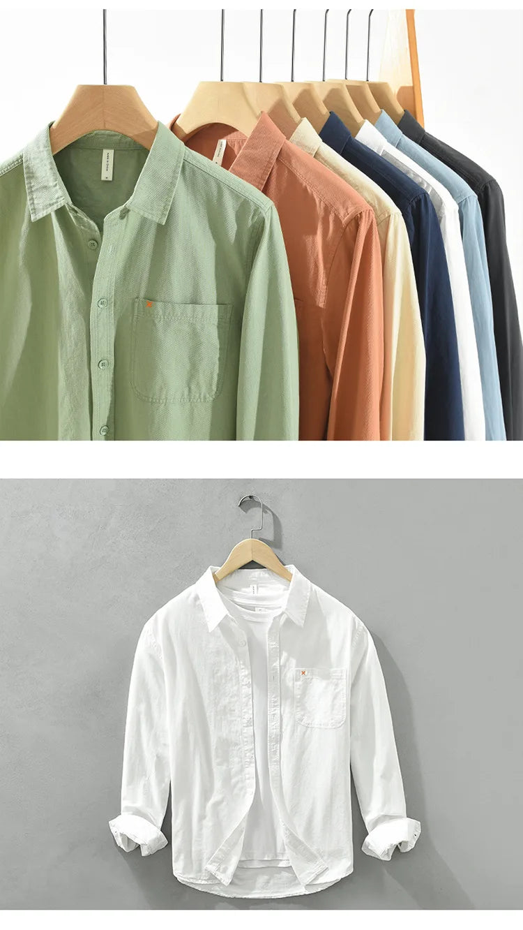 Men’s Shirt Long Sleeve Cotton Casual