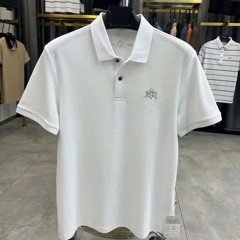 Men’s Polo Shirt Short Sleeve Cotton Business Casual Casual Summer