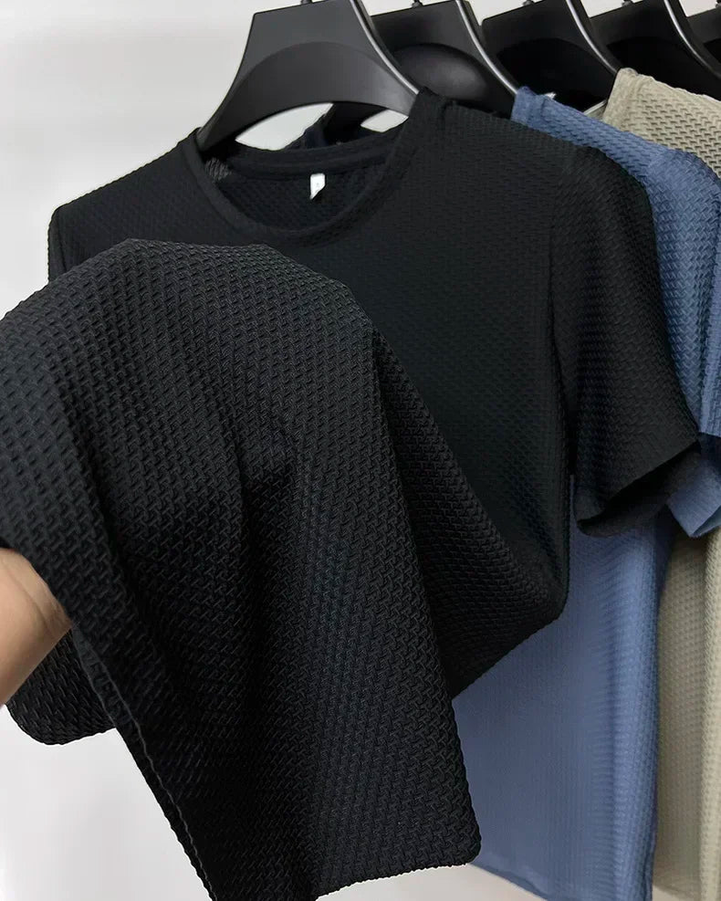 Men’s Polo Shirt Short Sleeve Summer Solid Color Breathable Fashion