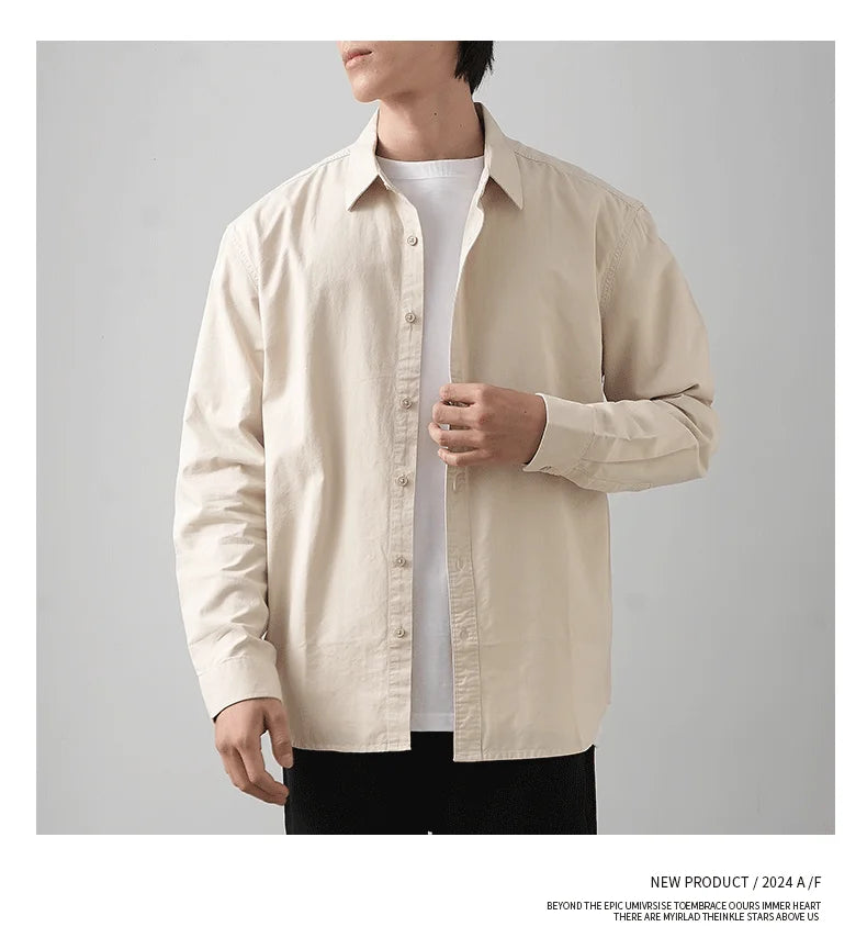 Men’s Shirt Long Sleeve Cotton Casual Formal