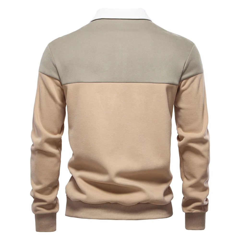 Men’s Polo Shirt Cotton Long Sleeve Business Casual Casual