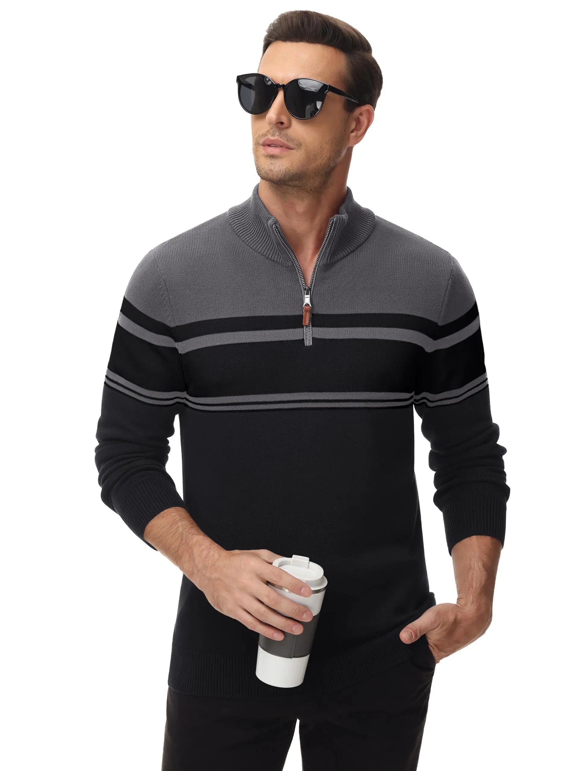 Men’s Sweatshirt Pullover Zip-Up Cotton Warm Autumn Winter