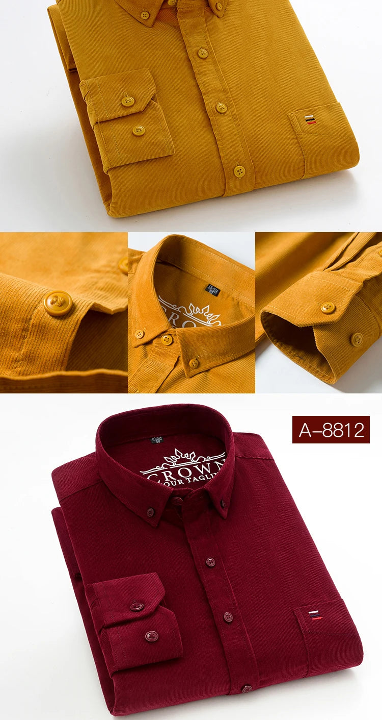 Men’s Shirt Long Sleeve Cotton Casual Regular Fit