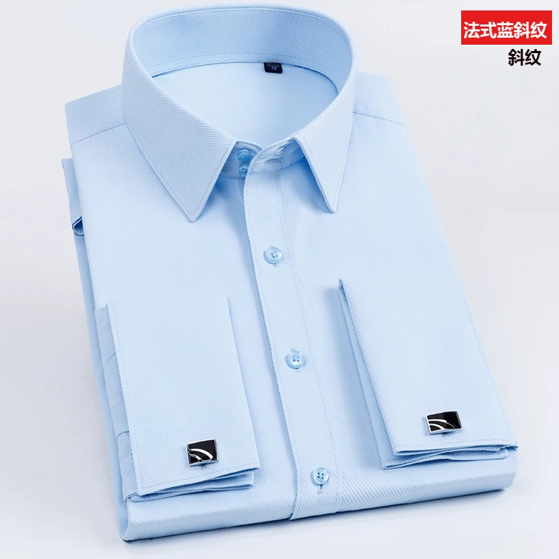 Men’s Shirt Long Sleeve Formal Slim Fit Solid Color