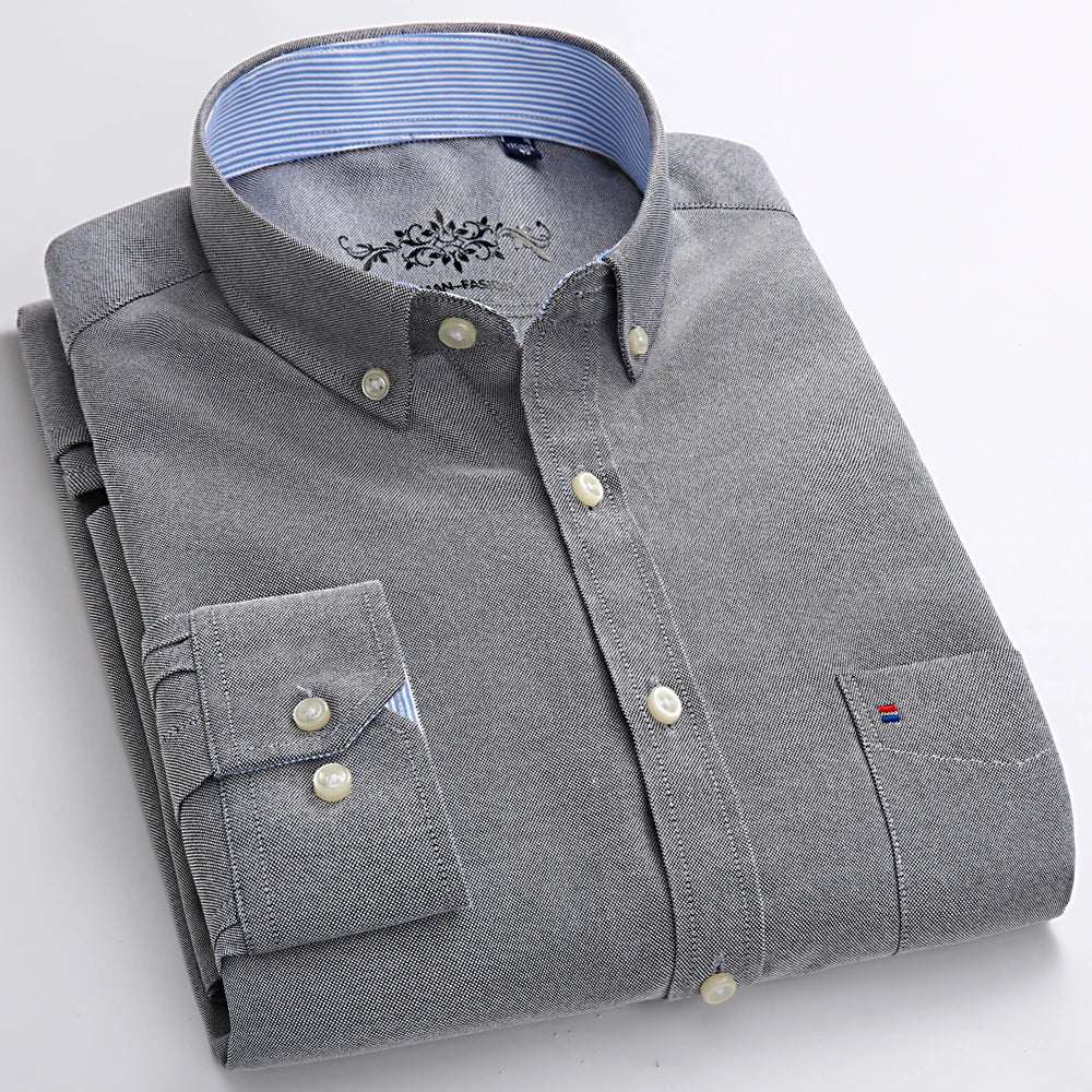 Men’s Shirt Long Sleeve Casual Cotton Comfort Fit