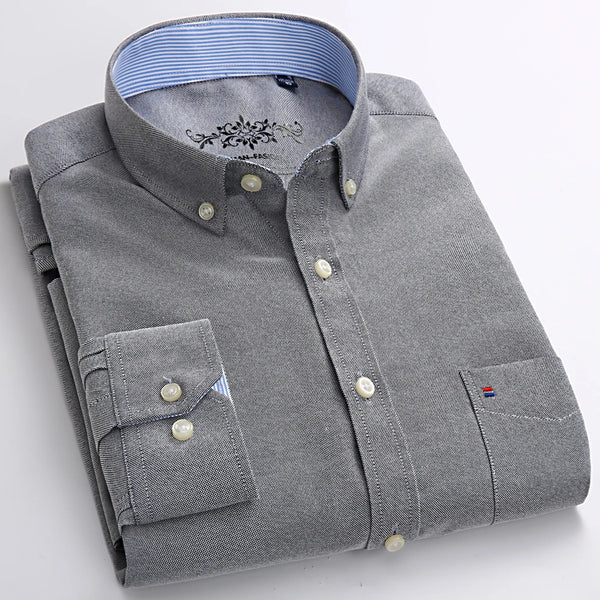 Men’s Shirt Long Sleeve Casual Cotton Comfort Fit