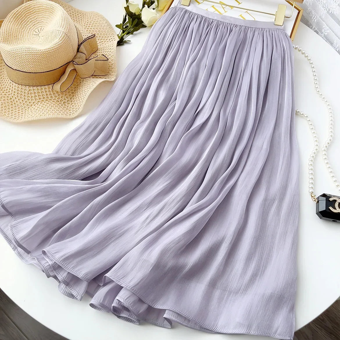 Women’s Skirt Pleated A-Line Summer Casual