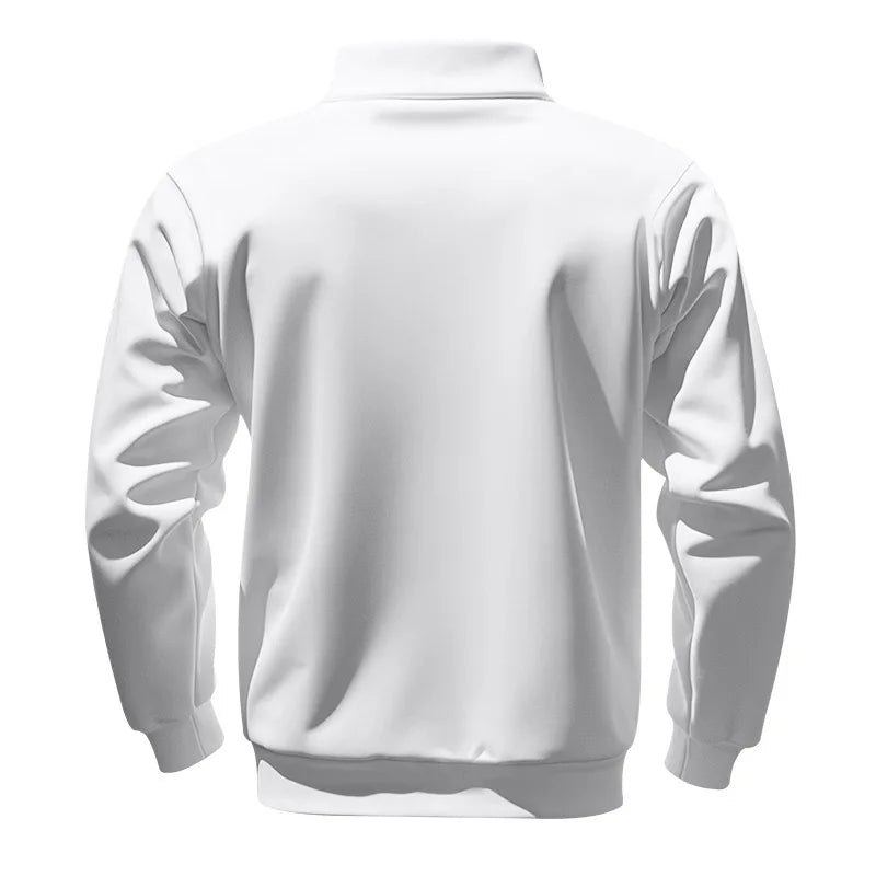 Men’s Sweatshirt Pullover Zip-Up Fleece Long Sleeve Autumn Winter