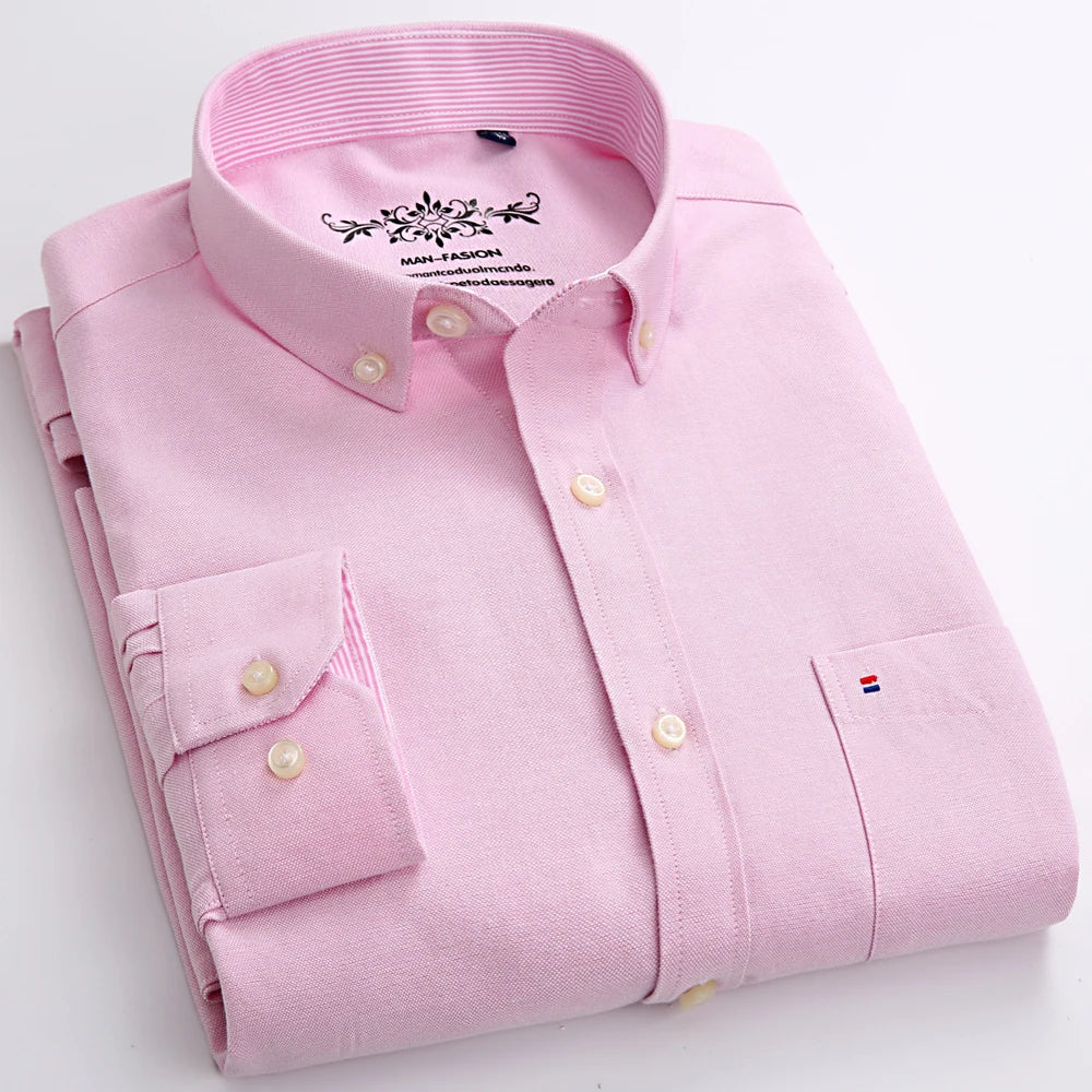 Men’s Shirt Long Sleeve Casual Cotton Comfort Fit