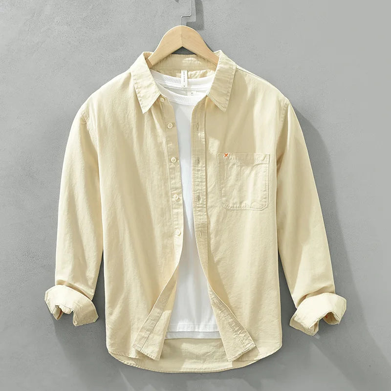 Men’s Shirt Long Sleeve Cotton Casual