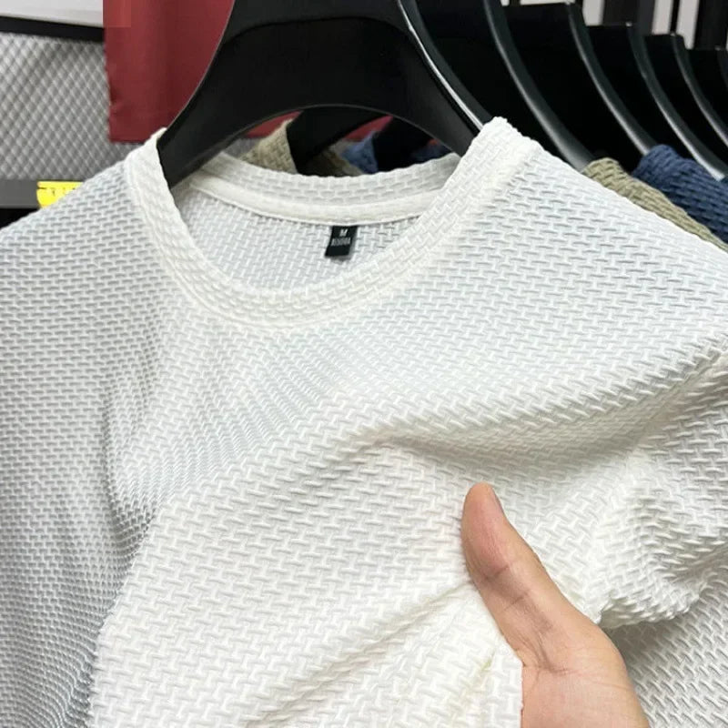 Men’s Polo Shirt Short Sleeve Summer Solid Color Breathable Fashion