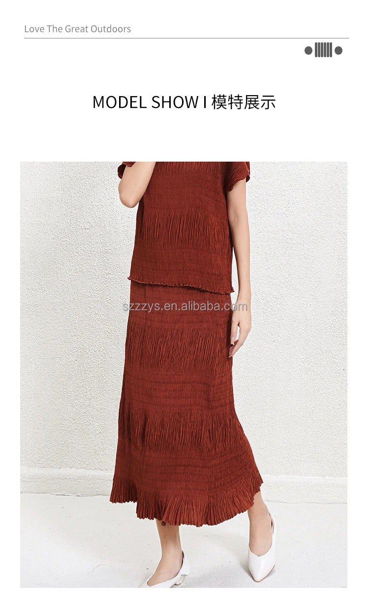 Women’s Skirt Pleated Casual Lightweight Summer