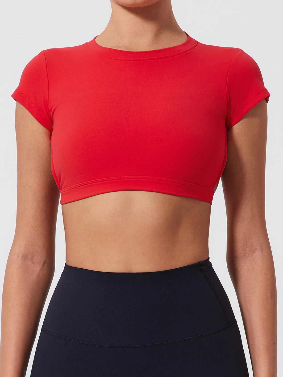 Women’s Gym Top Crop Top Moisture Wicking Athletic