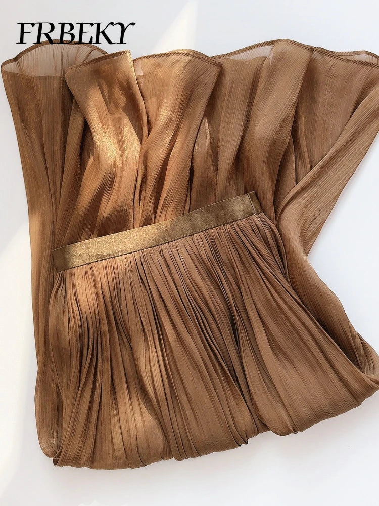 Women’s Skirt Pleated A-Line Summer Casual